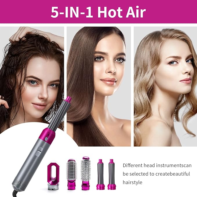 𝘼𝙧𝙖𝙗𝙞𝙖𝙣 𝙑𝙖𝙪𝙡𝙩™ Hot Hair Brush 5 in 1 – فرشاة الشعر الساخنة 5 في 1