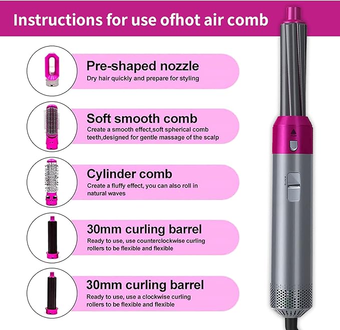 𝘼𝙧𝙖𝙗𝙞𝙖𝙣 𝙑𝙖𝙪𝙡𝙩™ Hot Hair Brush 5 in 1 – فرشاة الشعر الساخنة 5 في 1