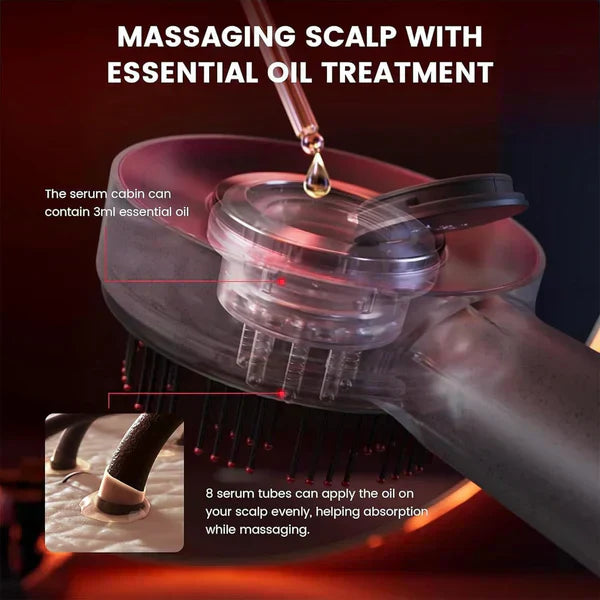 𝘼𝙧𝙖𝙗𝙞𝙖𝙣 𝙑𝙖𝙪𝙡𝙩™ Scalp Massager Brush (Red) – فرشاة تدليك فروة الرأس (حمراء)