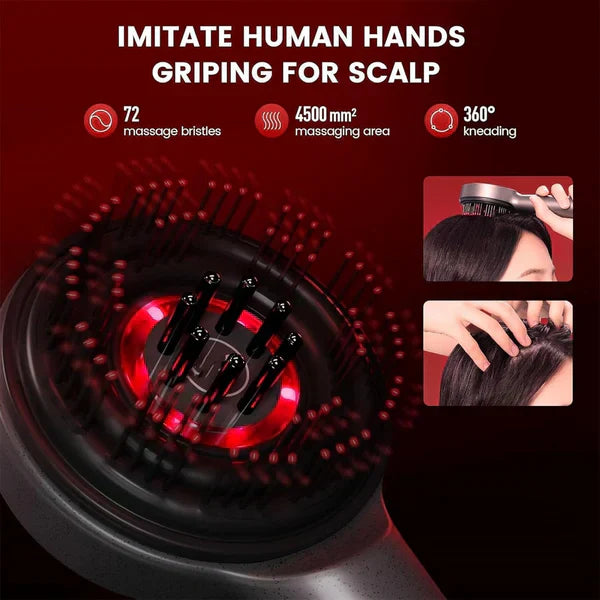 𝘼𝙧𝙖𝙗𝙞𝙖𝙣 𝙑𝙖𝙪𝙡𝙩™ Scalp Massager Brush (Red) – فرشاة تدليك فروة الرأس (حمراء)