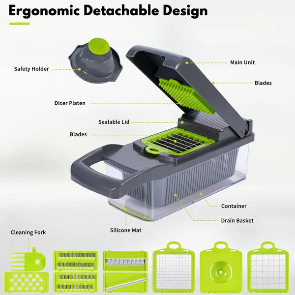 𝘼𝙧𝙖𝙗𝙞𝙖𝙣 𝙑𝙖𝙪𝙡𝙩™ Multifunctional Vegetable Slicer | "قطّاعة الخضروات متعددة الوظائف من أرابيان فولت™"
